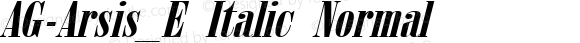 AG-Arsis_E Italic Normal