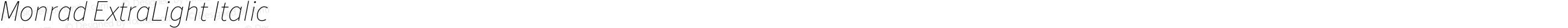 Monrad ExtraLight Italic