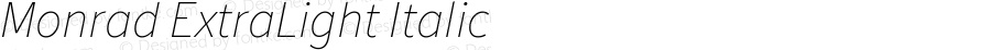 Monrad ExtraLight Italic