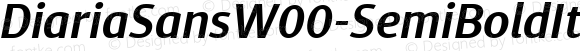 Diaria Sans W00 SemiBold Italic