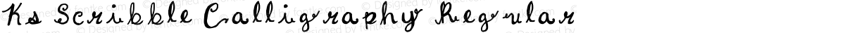 Ks Scribble Calligraphy Regular
