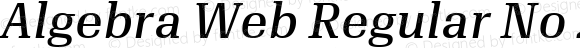Algebra Web Regular No 2 Italic