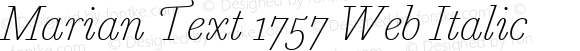 Marian Text 1757 Web Italic