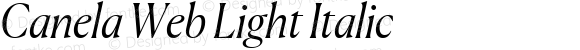 Canela Web Light Italic