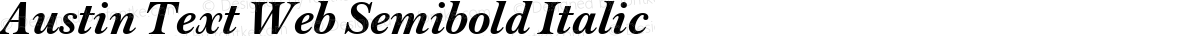 Austin Text Web Semibold Italic