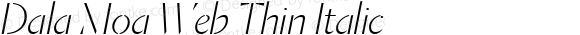 Dala Moa Web Thin Italic