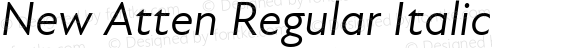 New Atten Regular Italic