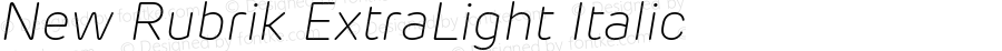 New Rubrik ExtraLight Italic