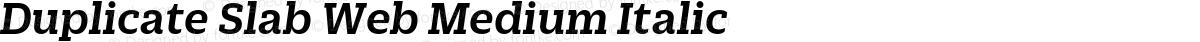 Duplicate Slab Web Medium Italic
