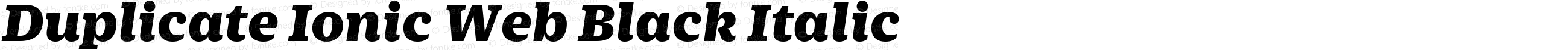 Duplicate Ionic Web Black Italic