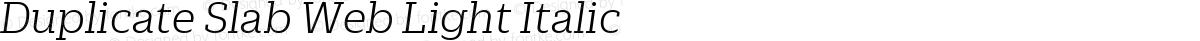 Duplicate Slab Web Light Italic