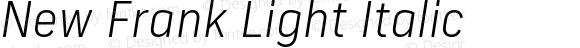 New Frank Light Italic