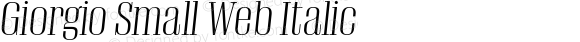 Giorgio Small Web Italic