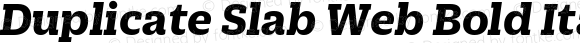 Duplicate Slab Web Bold Italic