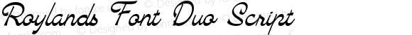 Roylands Font Duo Script