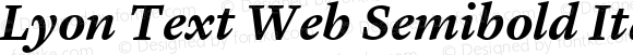Lyon Text Web Semibold Italic