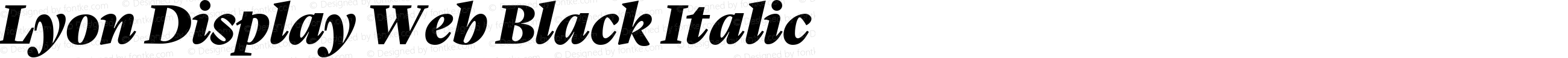 Lyon Display Web Black Italic