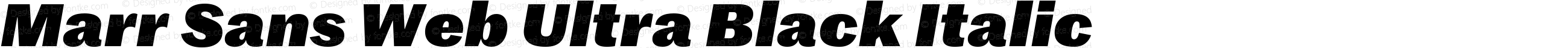 Marr Sans Web Ultra Black Italic