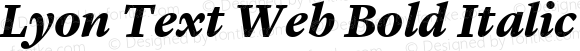 Lyon Text Web Bold Italic