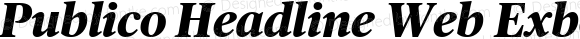 Publico Headline Web Exbold Italic