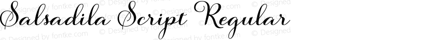 Salsadila Script Regular Version 1.000