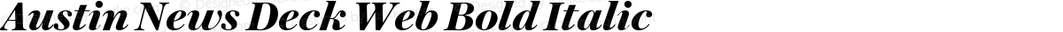 Austin News Deck Web Bold Italic