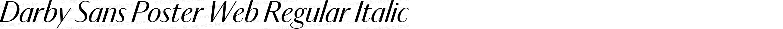 Darby Sans Poster Web Regular Italic