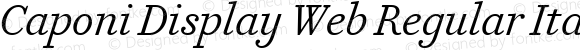 Caponi Display Web Regular Italic