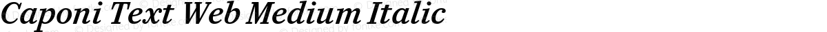 Caponi Text Web Medium Italic