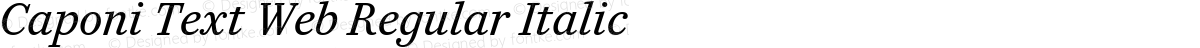 Caponi Text Web Regular Italic