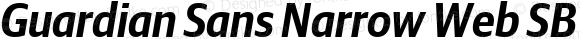 Guardian Sans Narrow Web SB Italic