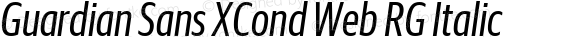Guardian Sans XCond Web RG Italic