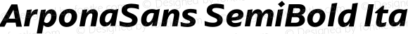 ArponaSans SemiBold Italic