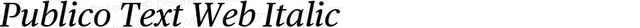 Publico Text Web Italic