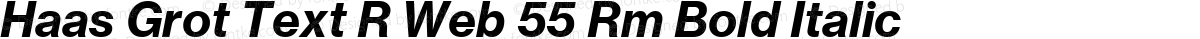 Haas Grot Text R Web 55 Rm Bold Italic
