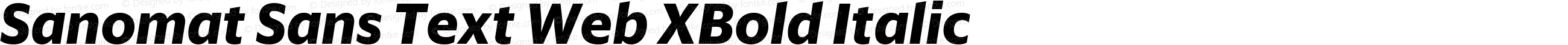 Sanomat Sans Text Web XBold Italic