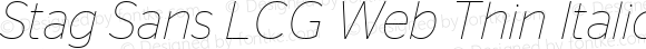 Stag Sans LCG Web Thin Italic