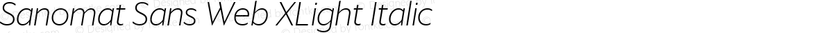 Sanomat Sans Web XLight Italic