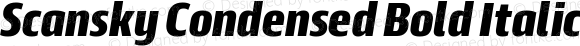 Scansky Condensed Bold Italic