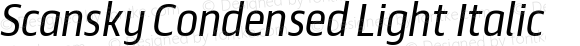 Scansky Condensed Light Italic