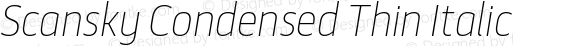 Scansky Condensed Thin Italic