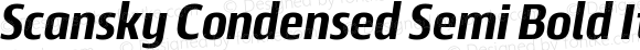 Scansky Condensed Semi Bold Italic
