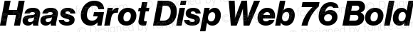 Haas Grot Disp Web 76 Bold Italic