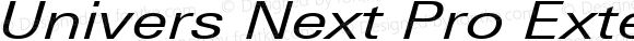 Univers Next Pro Extended Italic