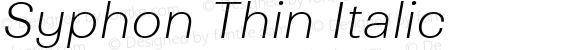Syphon Thin Italic