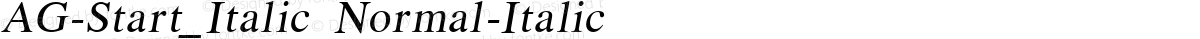 AG-Start_Italic Normal-Italic