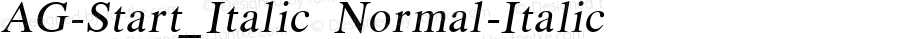 AG Start_Italic Normal-Italic