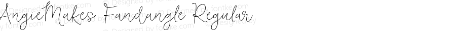 AngieMakes Fandangle Regular Version 1.000;PS 001.000;hotconv 1.0.70;makeotf.lib2.5.58329 DEVELOPMENT