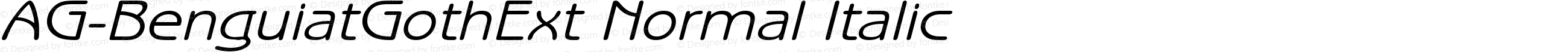 AG-BenguiatGothExt Normal Italic