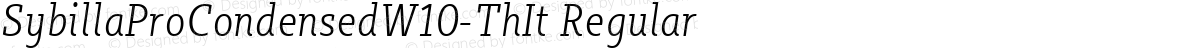 SybillaProCondensedW10-ThIt Regular